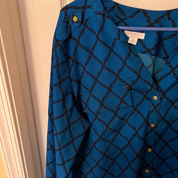 Charter Club - long sleeve button-down; Stylish; Size 3x - Picture 4 of 6